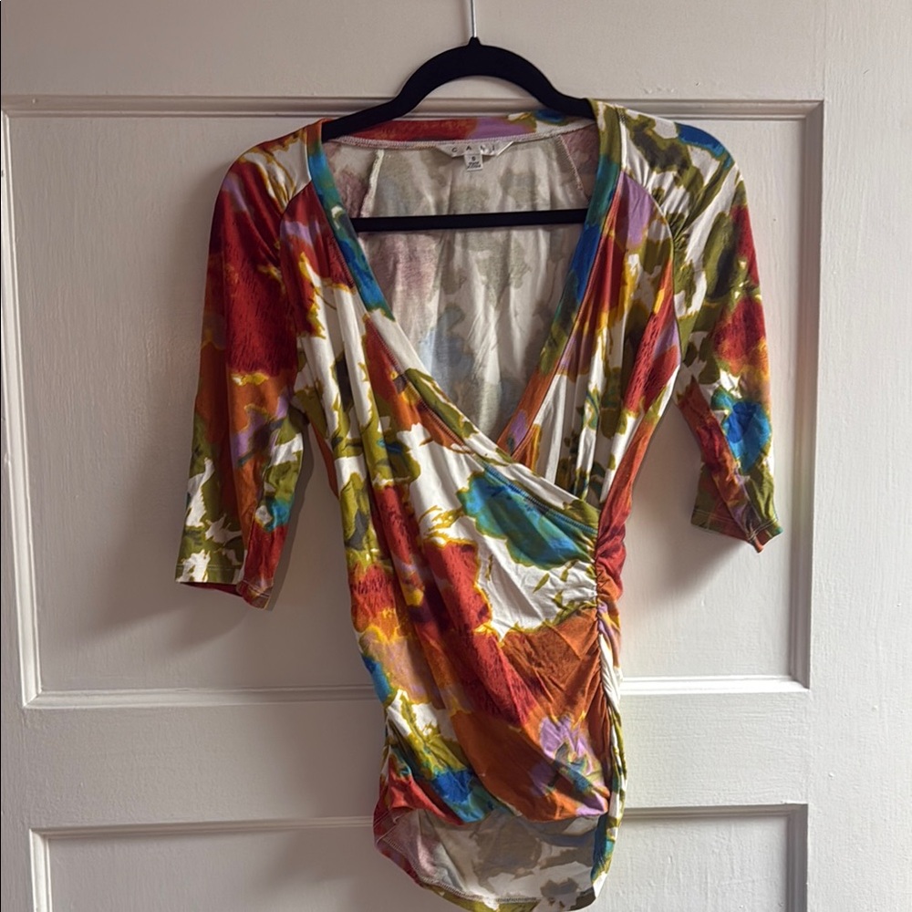 CAbi Colorful Wrap Bodysuit